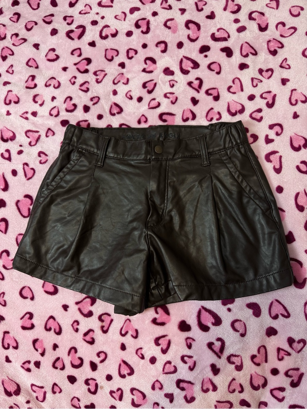 American Eagle Brown Faux Leather Women’s Shorts